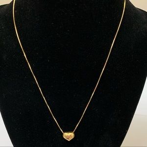 18k Gold Heart Necklace